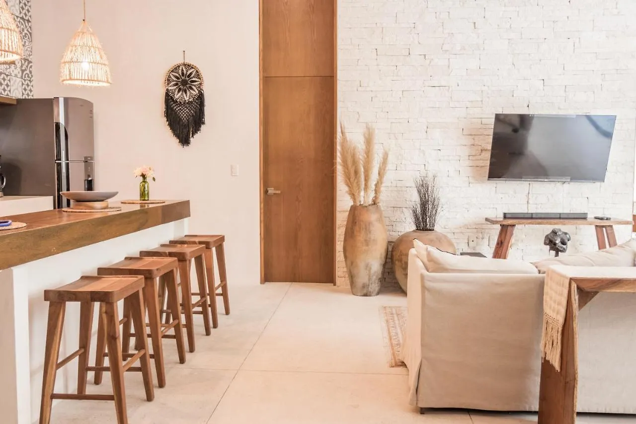 Lovely & Boho-Style 2Br Apartment Aldea Zama Insta-Worthy Pool, Uncovered Patio & Terrace Tulum